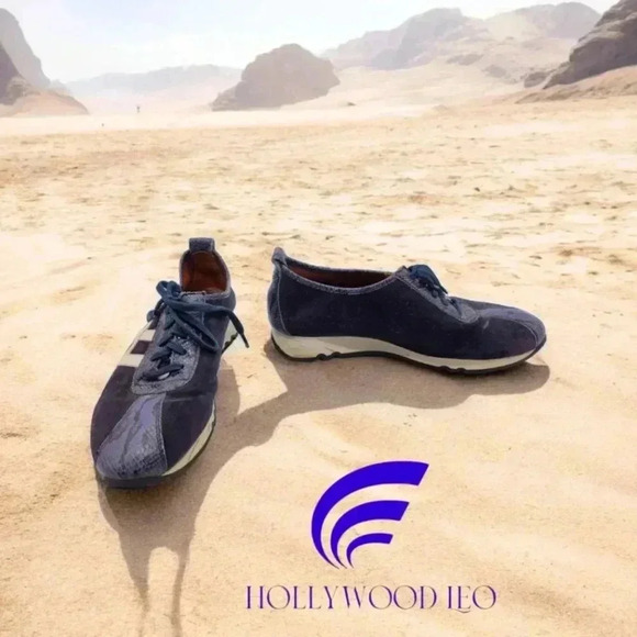 Hispanitas Joy is a Choice Suede / Snake sneakers sz 9 EU40 Blue - Picture 1 of 9